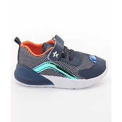 Cute Walk by Babyhug Slip On Sneakers with Velcro Closure - Navy Blue