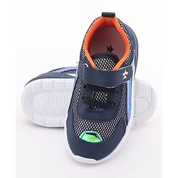 Cute Walk by Babyhug Slip On Sneakers with Velcro Closure - Navy Blue
