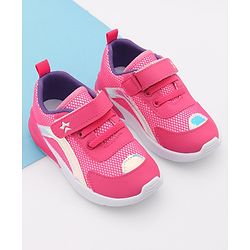 Cute Walk by Babyhug Slip On Sneakers with Velcro Closure - Pink