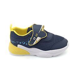 Cute Walk by Babyhug Sneaker with Velcro Closure & Shark Applique - Navy Blue