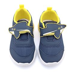 Cute Walk by Babyhug Sneaker with Velcro Closure & Shark Applique - Navy Blue