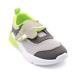 Cute Walk by Babyhug Sneaker with Velcro Closure & Shark Applique - Light Grey