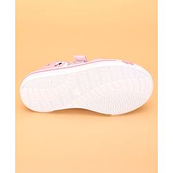Cute Walk by Babyhug Casual Shoes With Velcro Closure and Swan Embroidery - Pink