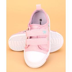 Cute Walk by Babyhug Casual Shoes With Velcro Closure and Swan Embroidery - Pink