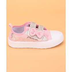 Cute Walk by Babyhug Casual Shoes Sequin Detailing & Bow Applique - Pink