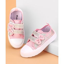 Cute Walk by Babyhug Casual Shoes Sequin Detailing & Bow Applique - Pink