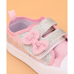 Cute Walk by Babyhug Casual Shoes Sequin Detailing & Bow Applique - Pink