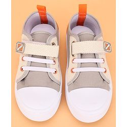Cute Walk by Babyhug Slip On Casual Shoes with Velcro Closure - Grey