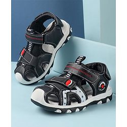 Cute Walk by Babyhug Slip On Sandals with Velcro Closure - Black