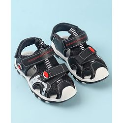 Cute Walk by Babyhug Slip On Sandals with Velcro Closure - Black