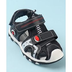 Cute Walk by Babyhug Slip On Sandals with Velcro Closure - Black
