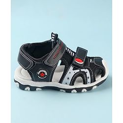 Cute Walk by Babyhug Slip On Sandals with Velcro Closure - Black