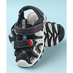 Cute Walk by Babyhug Slip On Sandals with Velcro Closure - Black