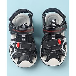 Cute Walk by Babyhug Slip On Sandals with Velcro Closure - Black