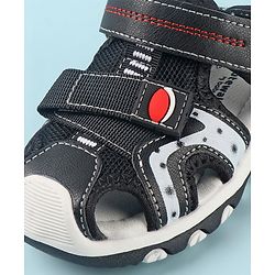Cute Walk by Babyhug Slip On Sandals with Velcro Closure - Black