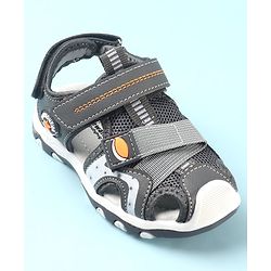 Cute Walk by Babyhug Slip On Sandals with Velcro Closure - Grey