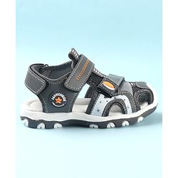 Cute Walk by Babyhug Slip On Sandals with Velcro Closure - Grey