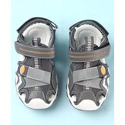 Cute Walk by Babyhug Slip On Sandals with Velcro Closure - Grey