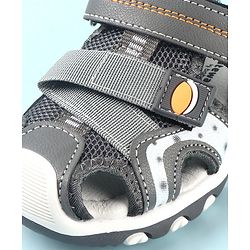 Cute Walk by Babyhug Slip On Sandals with Velcro Closure - Grey