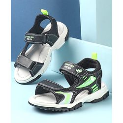Cute Walk by Babyhug Slip On Sandals with Velcro Closure - Black