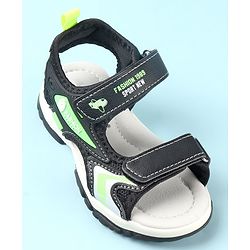 Cute Walk by Babyhug Slip On Sandals with Velcro Closure - Black