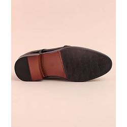 Cute Walk by Babyhug Lace Up Shinny Formal & Party Wear Shoes - Black