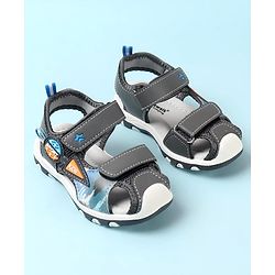 Cute Walk by Babyhug Double Velcro Closure Camo Printed Sandals - Grey