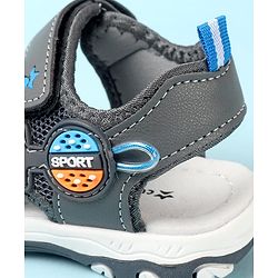 Cute Walk by Babyhug Double Velcro Closure Camo Printed Sandals - Grey