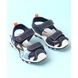 Cute Walk by Babyhug Double Velcro Closure Camo Printed Sandals - Blue