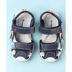 Cute Walk by Babyhug Double Velcro Closure Camo Printed Sandals - Grey
