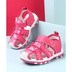 Cute Walk by Babyhug Sandal with Velcro Closure  - Fuchsia