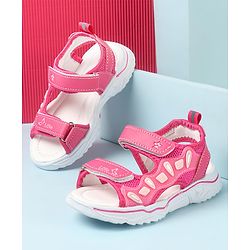 Cute Walk by Babyhug Slip On Sandals with Velcro Closure - Fuchsia