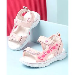Cute Walk by Babyhug Slip On Sandals with Velcro Closure - Pink