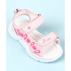Cute Walk by Babyhug Slip On Sandals with Velcro Closure - Pink