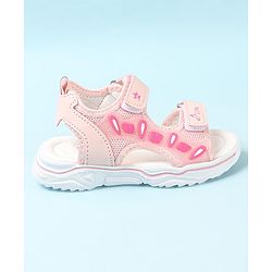 Cute Walk by Babyhug Slip On Sandals with Velcro Closure - Pink