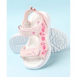 Cute Walk by Babyhug Slip On Sandals with Velcro Closure - Pink