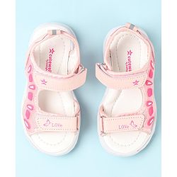 Cute Walk by Babyhug Slip On Sandals with Velcro Closure - Pink
