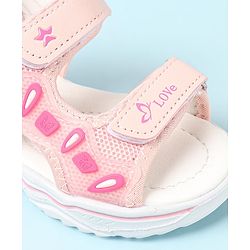 Cute Walk by Babyhug Slip On Sandals with Velcro Closure - Pink