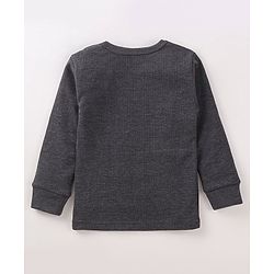 Babyhug Pull Over Full Sleeve Solid Color Thermal Vest - Grey
