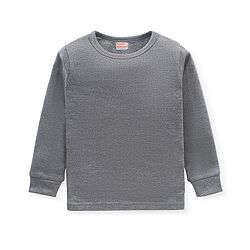 Babyhug Pull Over Full Sleeve Solid Color Thermal Vest - Grey