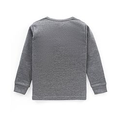 Babyhug Pull Over Full Sleeve Solid Color Thermal Vest - Grey