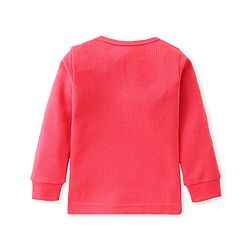 Babyhug Pull Over Full Sleeve Solid Color Thermal Vest - Coral
