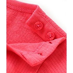 Babyhug Pull Over Full Sleeve Solid Color Thermal Vest - Coral