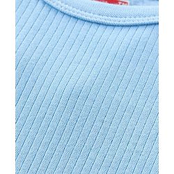 Babyhug Full Sleeves Pull Over Solid Color Thermal Vest - Blue