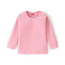 Babyhug Pull Over Full Sleeve Solid Color Thermal Vest - Pink
