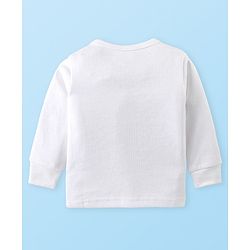 Babyhug Cotton Knit Full Sleeves Solid Colour Front Open Thermal Vest & Pant Set - Off White