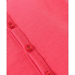 Babyhug Full Sleeves Front Open & Solid Colour Thermal Vest and Pant Set - Coral