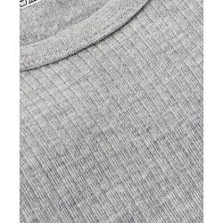 Babyhug Full Sleeves Solid Thermal Vests & Pant Set -Light Grey