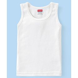 Babyhug Full Sleeves Solid Thermal Vests & Pant Set - Offwhite