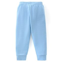 Babyhug Full Sleeves Solid Thermal Vests & Pant Set -Blue